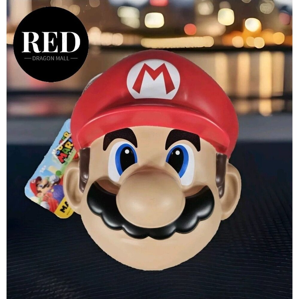 MARIO ADULT MASK COSPLAY NINTENDO SUPER MARIO BROS HALLOWEEN COSTUME